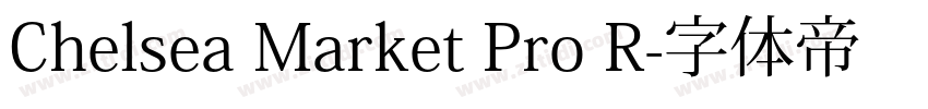 Chelsea Market Pro R字体转换